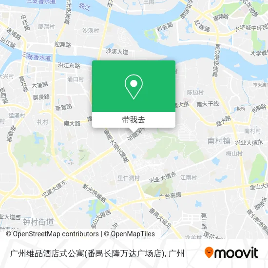 广州维品酒店式公寓(番禺长隆万达广场店)地图