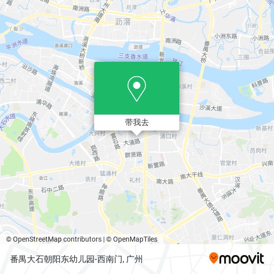 番禺大石朝阳东幼儿园-西南门地图