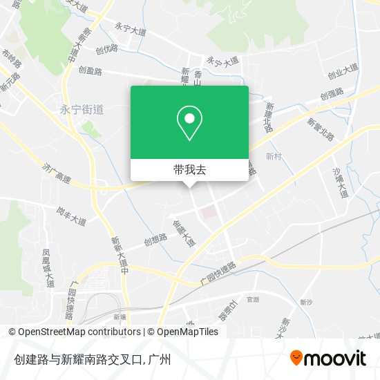 创建路与新耀南路交叉口地图