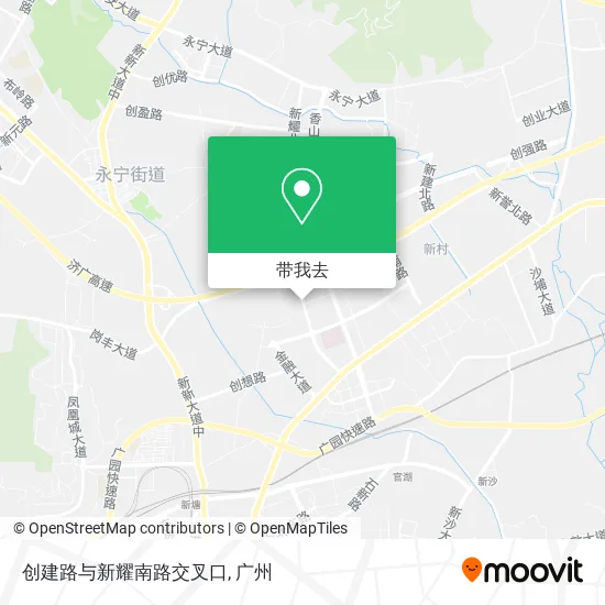 创建路与新耀南路交叉口地图