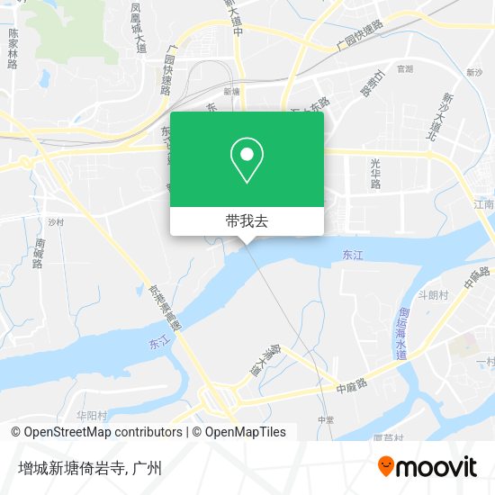 增城新塘倚岩寺地图