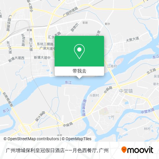 广州增城保利皇冠假日酒店——月色西餐厅地图