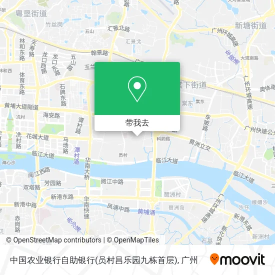 中国农业银行自助银行(员村昌乐园九栋首层)地图