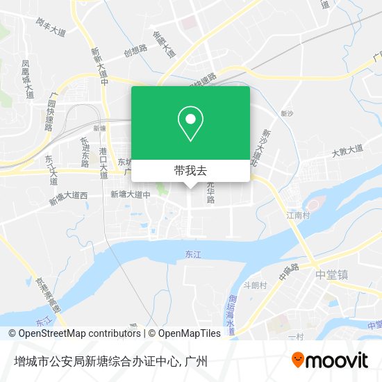 增城市公安局新塘综合办证中心地图
