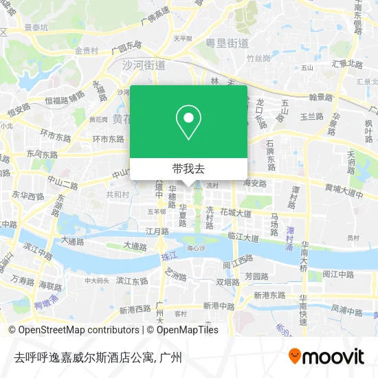 去呼呼逸嘉威尔斯酒店公寓地图