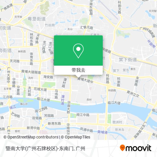 暨南大学(广州石牌校区)-东南门地图