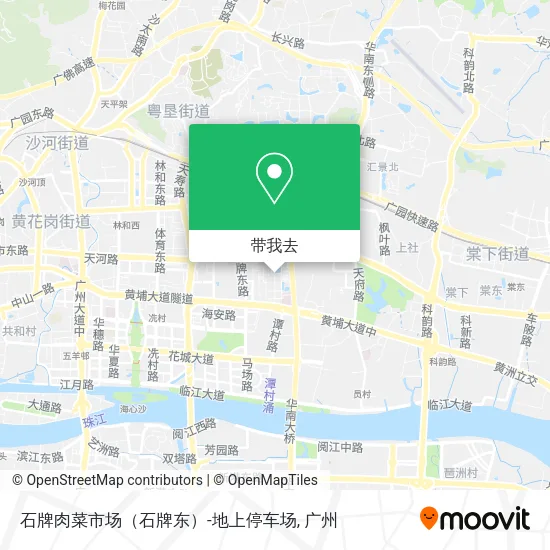 石牌肉菜市场（石牌东）-地上停车场地图