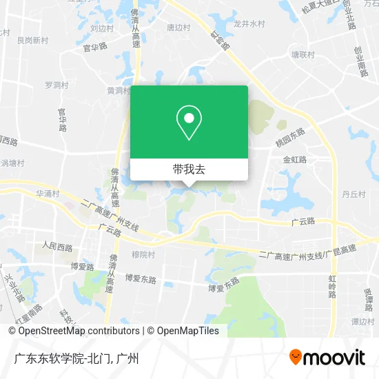 广东东软学院-北门地图