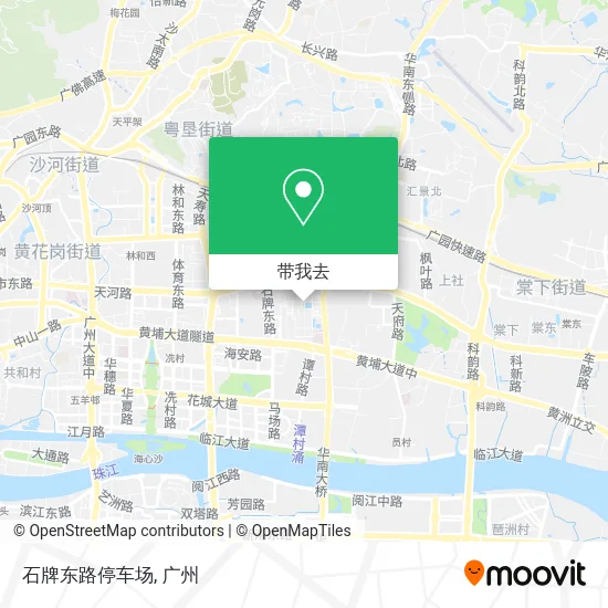 石牌东路停车场地图