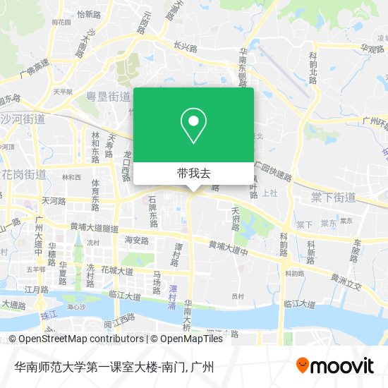 华南师范大学第一课室大楼-南门地图