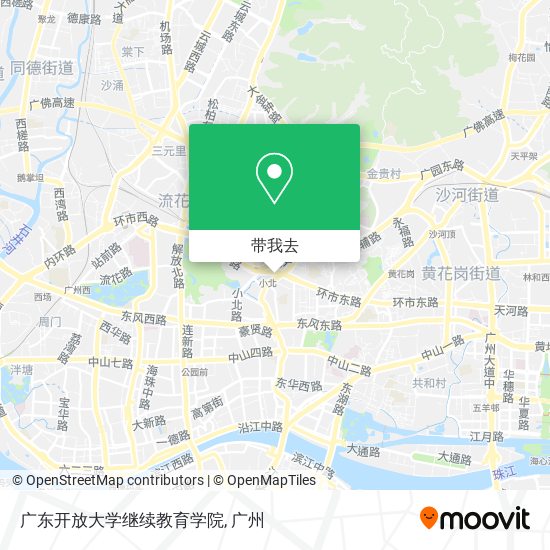 广东开放大学继续教育学院地图