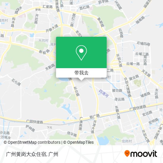 广州黄岗大众住宿地图