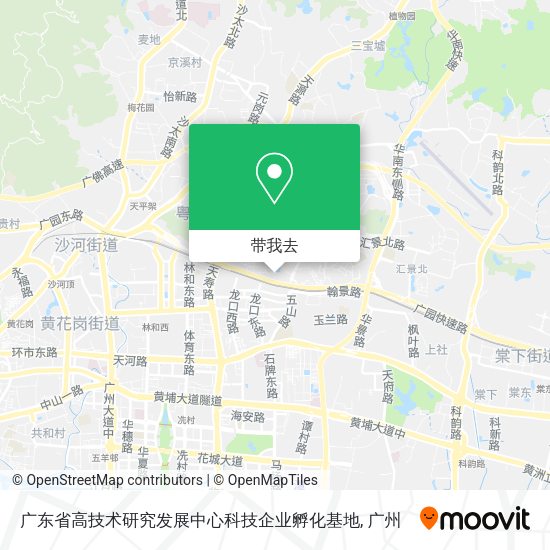 广东省高技术研究发展中心科技企业孵化基地地图