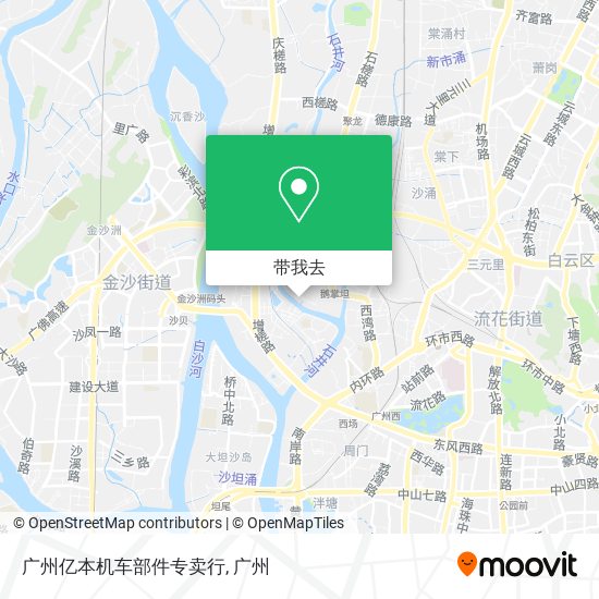 广州亿本机车部件专卖行地图