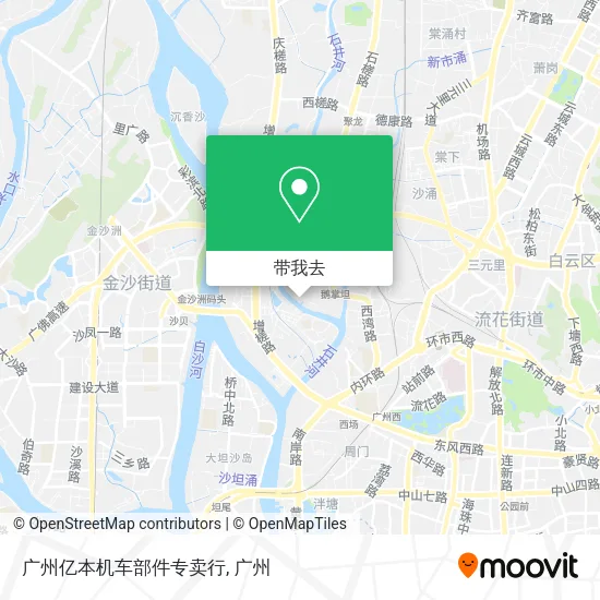 广州亿本机车部件专卖行地图