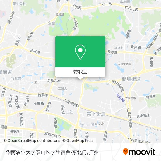华南农业大学泰山区学生宿舍-东北门地图