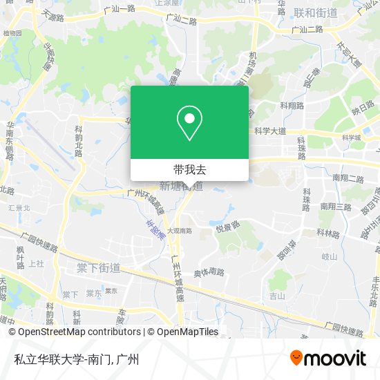 私立华联大学-南门地图