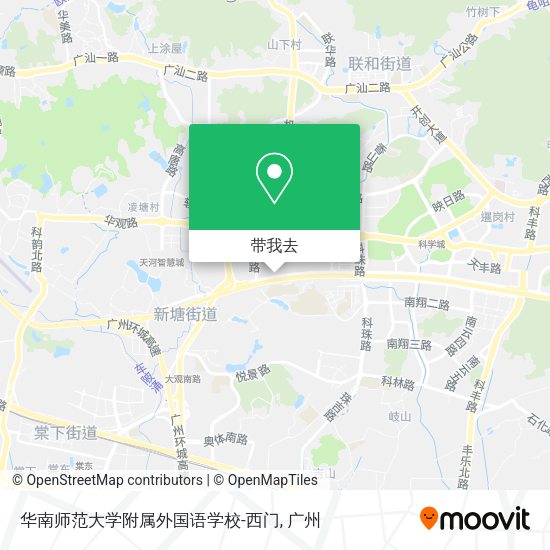 华南师范大学附属外国语学校-西门地图