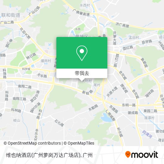 维也纳酒店(广州萝岗万达广场店)地图