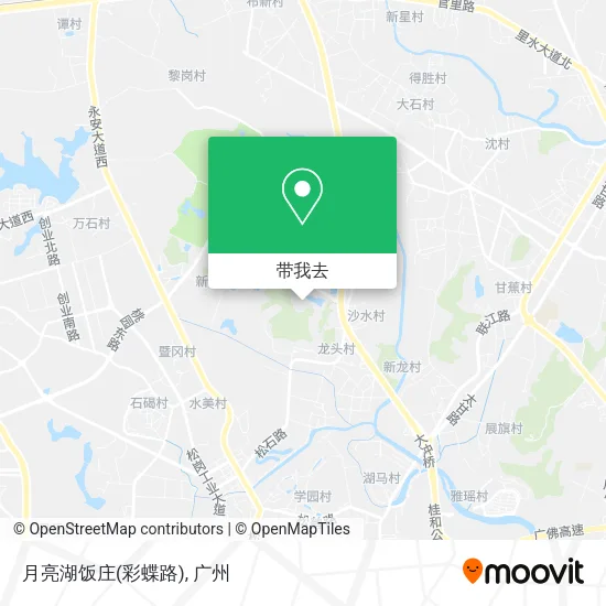 月亮湖饭庄(彩蝶路)地图
