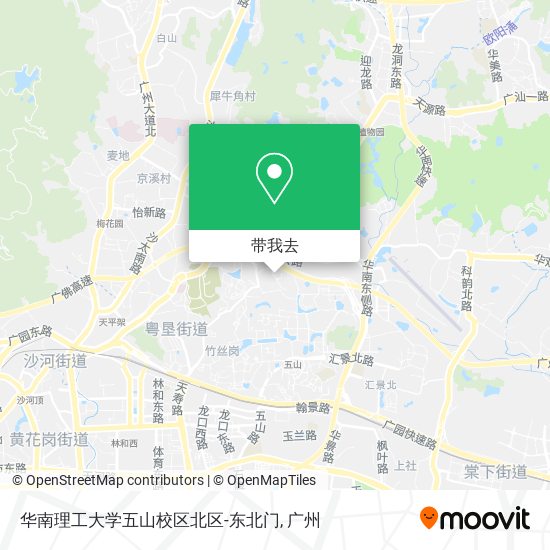 华南理工大学五山校区北区-东北门地图