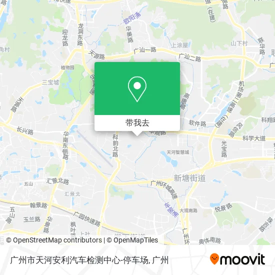 广州市天河安利汽车检测中心-停车场地图