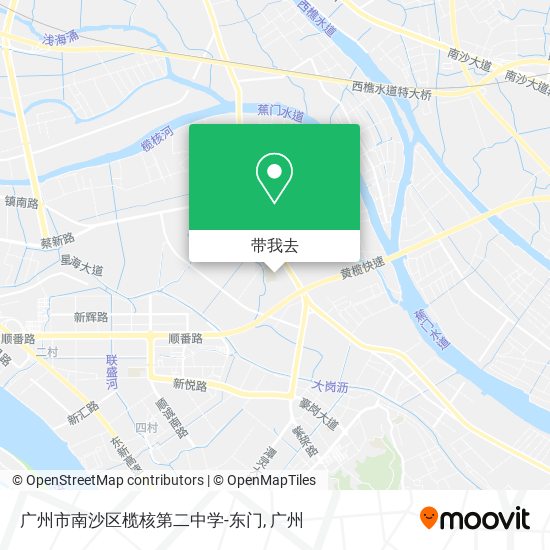 广州市南沙区榄核第二中学-东门地图