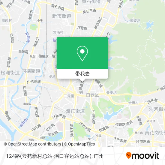 124路(云苑新村总站-滘口客运站总站)地图