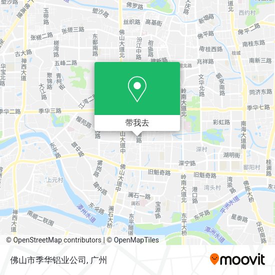 佛山市季华铝业公司地图