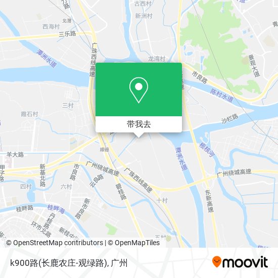 k900路(长鹿农庄-观绿路)地图