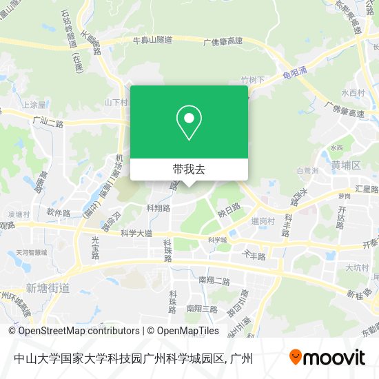 中山大学国家大学科技园广州科学城园区地图