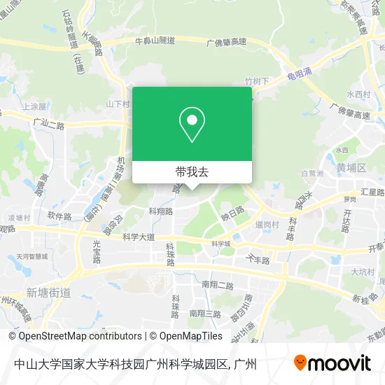 中山大学国家大学科技园广州科学城园区地图