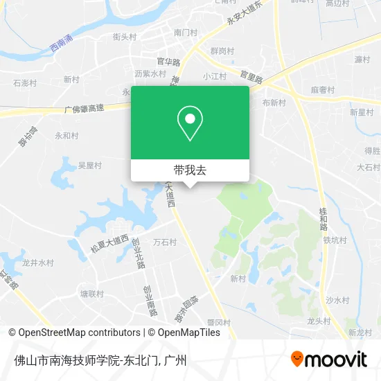 佛山市南海技师学院-东北门地图