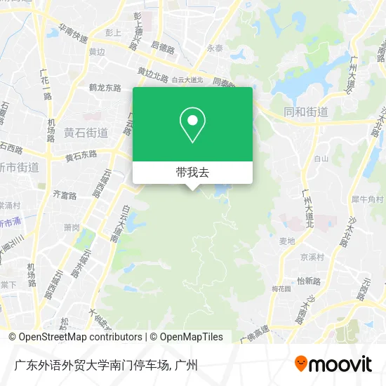 广东外语外贸大学南门停车场地图