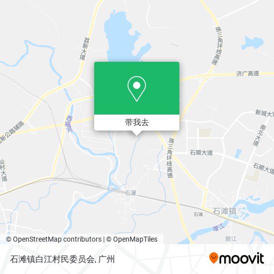 石滩镇白江村民委员会地图