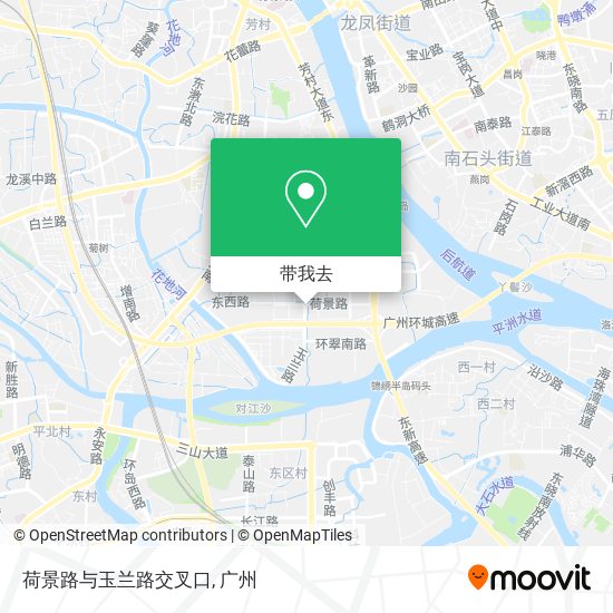 荷景路与玉兰路交叉口地图
