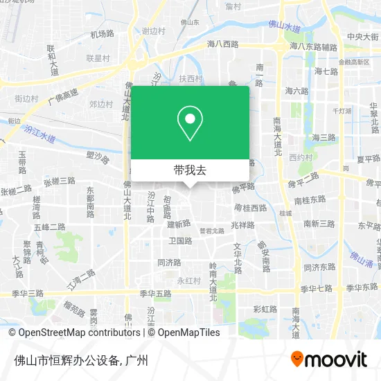 佛山市恒辉办公设备地图