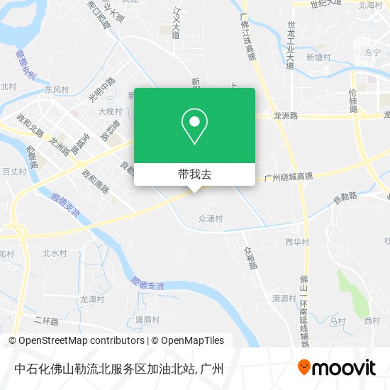 中石化佛山勒流北服务区加油北站地图