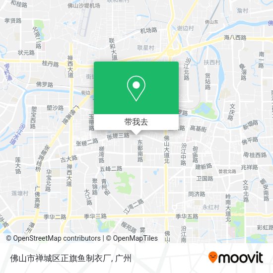佛山市禅城区正旗鱼制衣厂地图