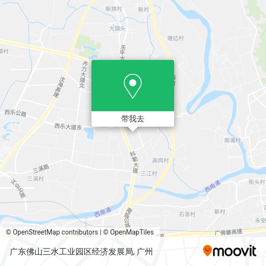 广东佛山三水工业园区经济发展局地图