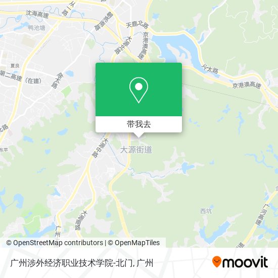 广州涉外经济职业技术学院-北门地图