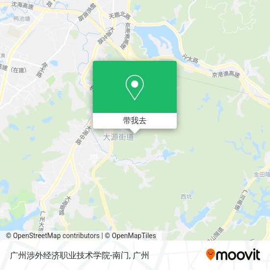 广州涉外经济职业技术学院-南门地图