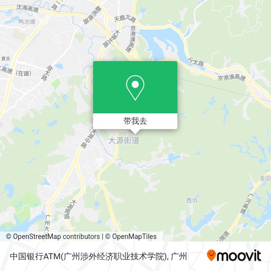 中国银行ATM(广州涉外经济职业技术学院)地图