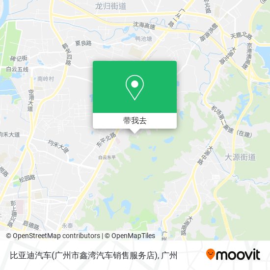 比亚迪汽车(广州市鑫湾汽车销售服务店)地图