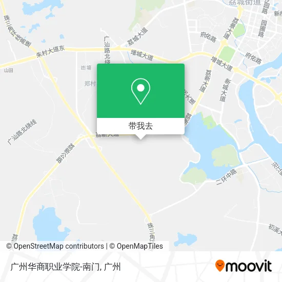 广州华商职业学院-南门地图