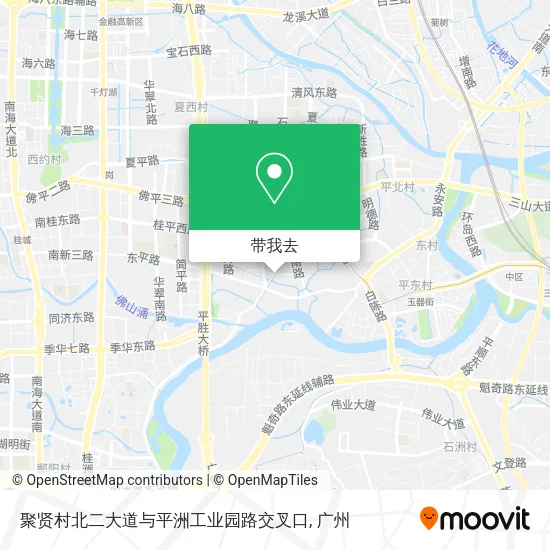 聚贤村北二大道与平洲工业园路交叉口地图