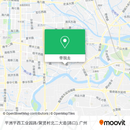 平洲平西工业园路/聚贤村北二大道(路口)地图