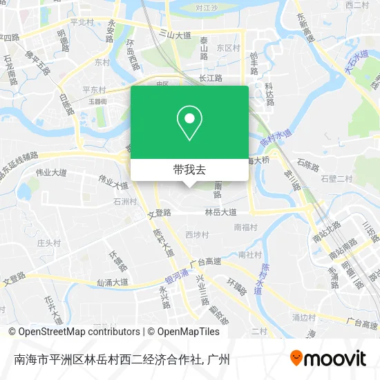 南海市平洲区林岳村西二经济合作社地图