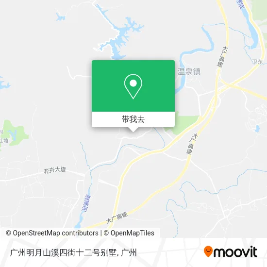广州明月山溪四街十二号别墅地图