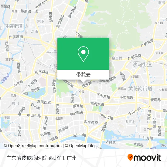 广东省皮肤病医院-西北门地图